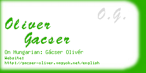 oliver gacser business card