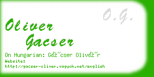 oliver gacser business card